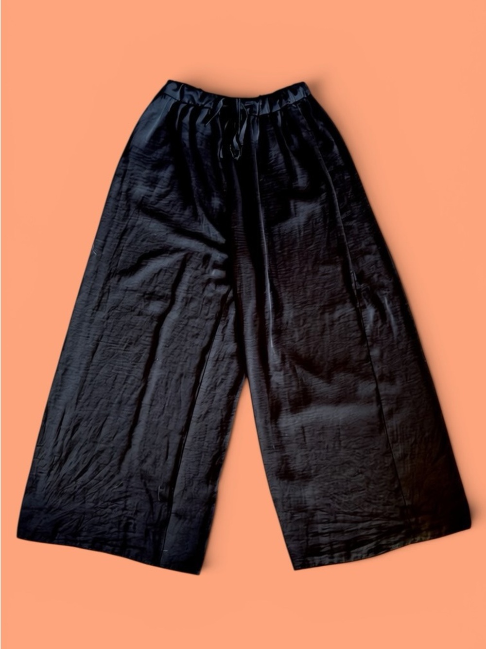 Forever 21 Black Wide-Leg Elastic Waist Pants